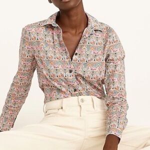 J.Crew slim-fit organic cotton shirt in the Liberty "Georgia Duke" print Size 2